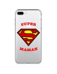 Coque iPhone 7 Plus et 8 Plus Super Maman Transparente -...