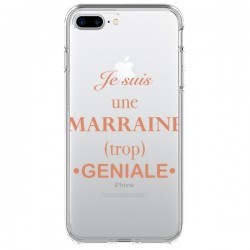 Coque iPhone 7 Plus et 8 Plus Je suis une marraine trop...