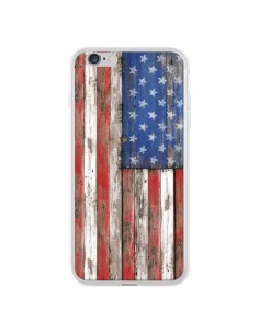 Coque iPhone 6 Plus et 6S Plus Drapeau USA Vintage Bois...