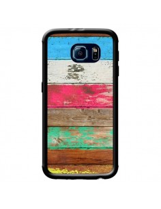Coque Eco Fashion Bois pour Samsung Galaxy S6 -...