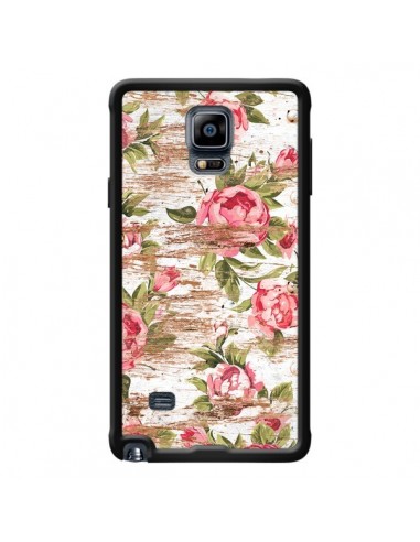 Coque Eco Love Pattern Bois Fleur pour Samsung Galaxy Note 4 - Maximilian San