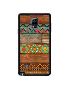 Coque Indian Wood Bois Azteque pour Samsung Galaxy Note 4...