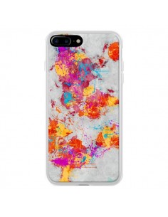 Coque iPhone 7 Plus et 8 Plus Terre Map Monde Mother...