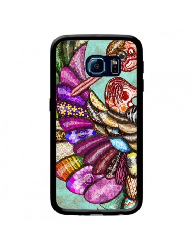 Coque Paon Multicolore Eco Bird pour Samsung Galaxy S6 Edge - Maximilian San