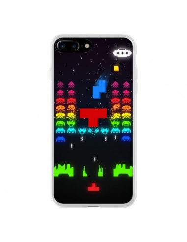 Coque iPhone 7 Plus et 8 Plus Invatris Space Invaders Tetris Jeu - Maximilian San