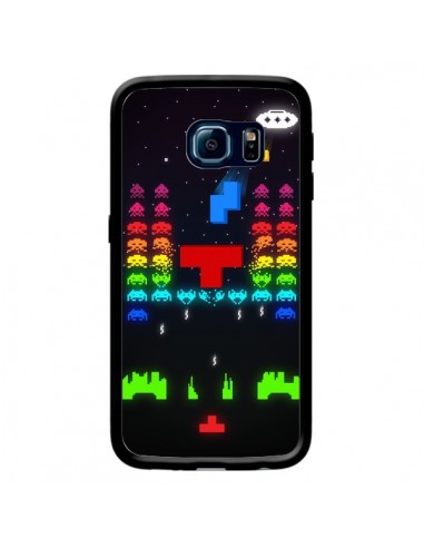 Coque Invatris Space Invaders Tetris Jeu pour Samsung Galaxy S6 Edge - Maximilian San