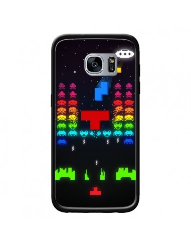 Coque Invatris Space Invaders Tetris Jeu pour Samsung Galaxy S7 - Maximilian San