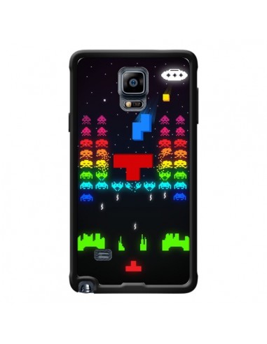 Coque Invatris Space Invaders Tetris Jeu pour Samsung Galaxy Note 4 - Maximilian San