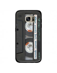 Coque Cassette Words K7 pour Samsung Galaxy S7 Edge -...