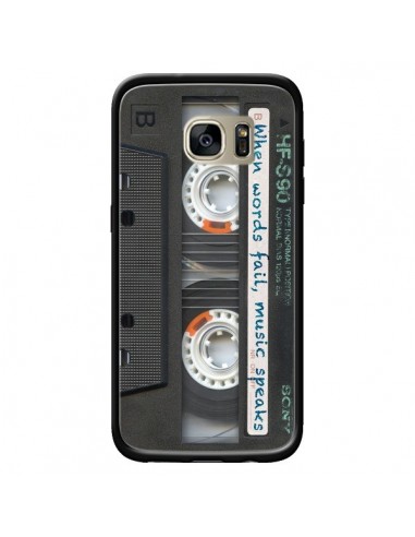 Coque Cassette Words K7 pour Samsung Galaxy S7 Edge - Maximilian San