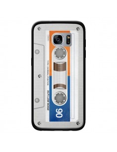 Coque White Cassette K7 pour Samsung Galaxy S7 -...