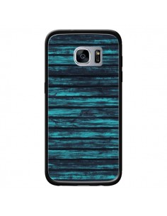 Coque Blue Moon Wood Bois pour Samsung Galaxy S7 -...