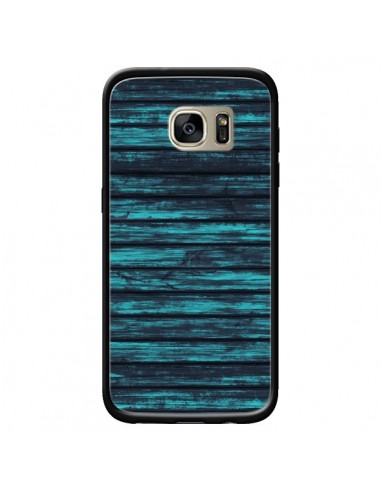 Coque Blue Moon Wood Bois pour Samsung Galaxy S7 Edge - Maximilian San