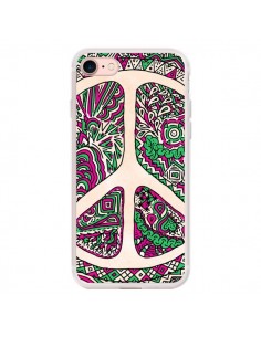 Coque iPhone 7/8 et SE 2020 Peace and Love Azteque...