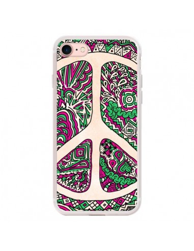 Coque iPhone 7/8 et SE 2020 Peace and Love Azteque Vainilla - Maximilian San