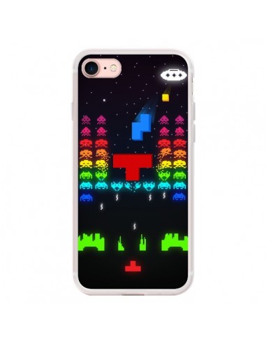 Coque iPhone 7/8 et SE 2020 Invatris Space Invaders Tetris Jeu - Maximilian San