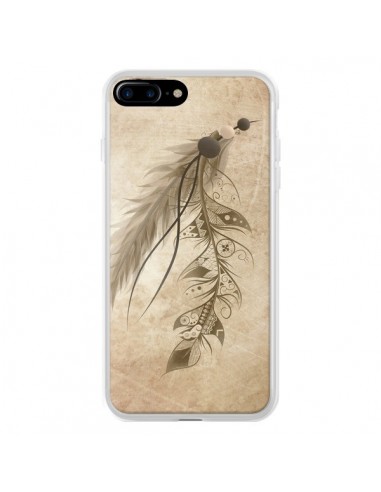 Coque iPhone 7 Plus et 8 Plus Bohemian Feather Plume Attrape Reves - LouJah
