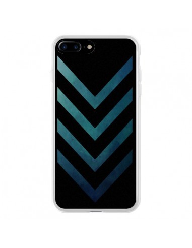 Coque iPhone 7 Plus et 8 Plus Blue Black Arrow Fleche - LouJah
