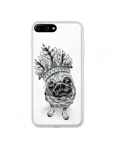 Coque iPhone 7 Plus et 8 Plus Indian Dog Chien Indien Chef Couronne - LouJah