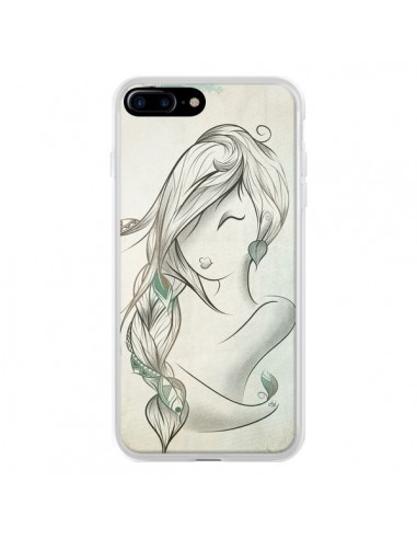 Coque iPhone 7 Plus et 8 Plus Downwind Fille Vent Wind - LouJah