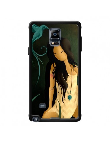 Coque Femme Indienne Pocahontas pour Samsung Galaxy Note 4 - LouJah
