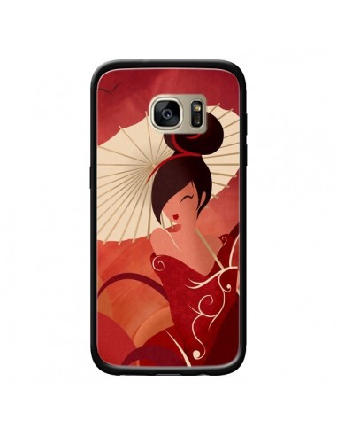 Coque Sakura Asian Geisha pour Samsung Galaxy S7 Edge - LouJah