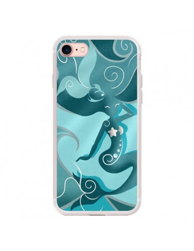 Coque iPhone 7/8 et SE 2020 La Petite Sirene Blue Mermaid - LouJah