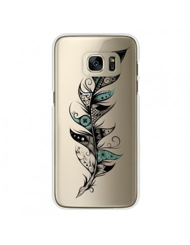 Coque Plume Poétique Transparente pour Samsung Galaxy S7 Edge - LouJah