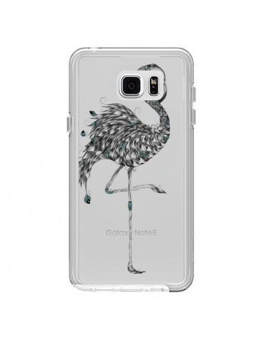 Coque Flamant Rose Poétique Transparente pour Samsung Galaxy Note 5 - LouJah