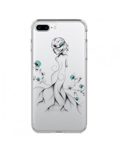 Coque iPhone 7 Plus et 8 Plus Princesse Fleurs Transparente - LouJah