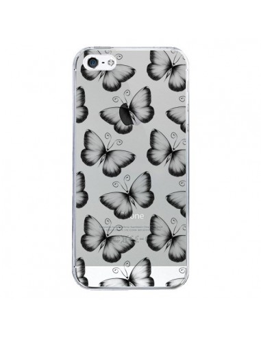 Coque iPhone 5/5S et SE Papillons Transparente Transparente - LouJah