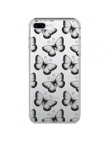 Coque iPhone 7 Plus et 8 Plus Papillons Transparente Transparente - LouJah
