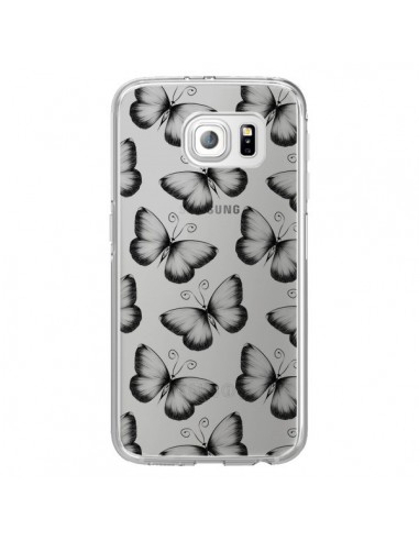 Coque Papillons Transparente Transparente pour Samsung Galaxy S6 Edge - LouJah