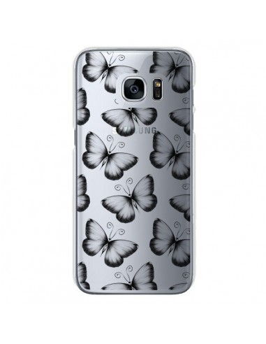 Coque Papillons Transparente Transparente pour Samsung Galaxy S7 - LouJah