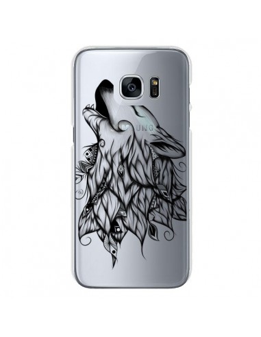 Coque Loup Hurlant Transparente pour Samsung Galaxy S7 - LouJah