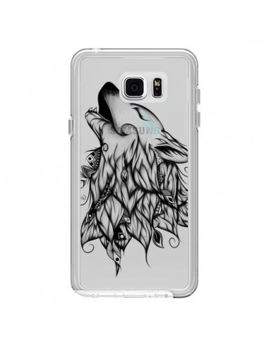 Coque Loup Hurlant Transparente pour Samsung Galaxy Note 5 - LouJah