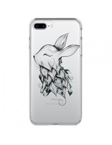 Coque iPhone 7 Plus et 8 Plus Lapin Transparente - LouJah