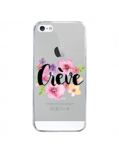 Coque iPhone 5/5S et SE Crève Fleurs Transparente -...