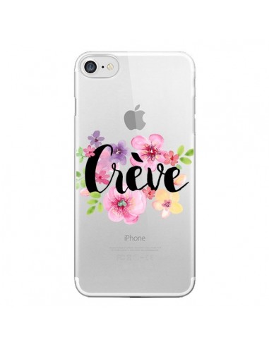 Coque iPhone 7/8 et SE 2020 Crève Fleurs Transparente - Maryline Cazenave