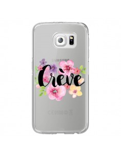 Coque Crève Fleurs Transparente pour Samsung Galaxy S6...