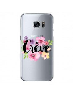 Coque Crève Fleurs Transparente pour Samsung Galaxy S7 -...