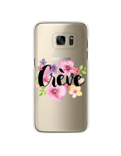 Coque Crève Fleurs Transparente pour Samsung Galaxy S7...