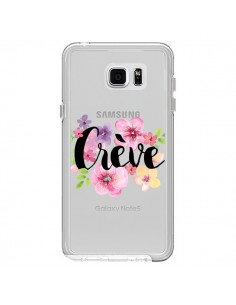 Coque Crève Fleurs Transparente pour Samsung Galaxy Note...