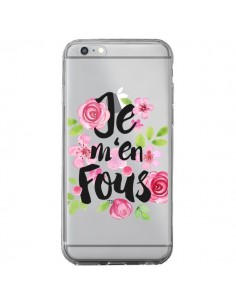Coque iPhone 6 Plus et 6S Plus Je M'en Fous Fleurs...