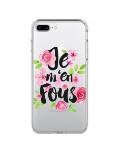Coque iPhone 7 Plus et 8 Plus Je M'en Fous Fleurs...