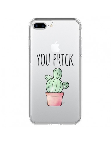 Coque iPhone 7 Plus et 8 Plus You Prick Cactus Transparente - Maryline Cazenave