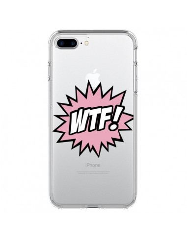 Coque iPhone 7 Plus et 8 Plus WTF What The Fuck Transparente - Maryline Cazenave