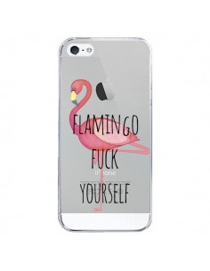Coque iPhone 5/5S et SE Flamingo Fuck Transparente -...