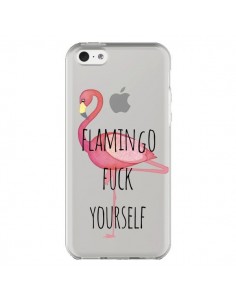 Coque iPhone 5C Flamingo Fuck Transparente - Maryline...