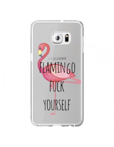 Coque Flamingo Fuck Transparente pour Samsung Galaxy S6 Edge Plus - Maryline Cazenave